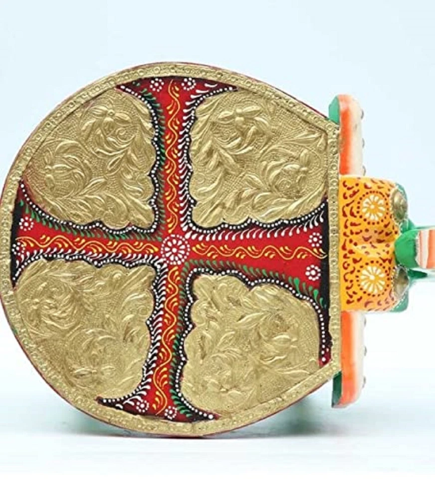 Indian Hand Painted Green Elephant Shape Stool Wooden Stool Room Side Stool - Image 2 of 4