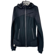Icebreaker Merino Black Soft Shell Hooded Jacket Womens Size Small