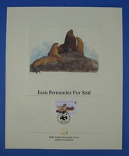 World Wildlife Fund WWF Juan Fernandez Fur Seal $9 Chile Stamp Proof Edition '84