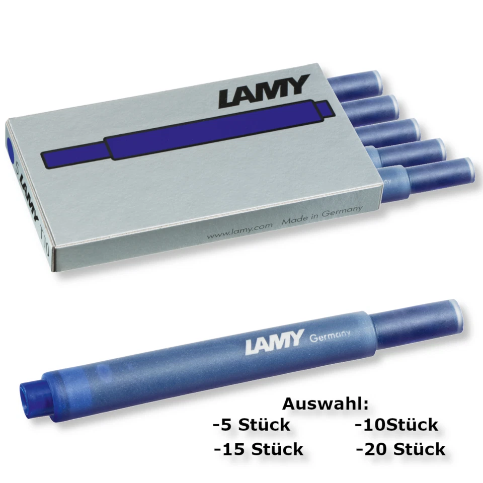L’AMY Lamy T10 blau Tintenpatronen Tinte Patronen Füller Füllhalter löschbar T 10