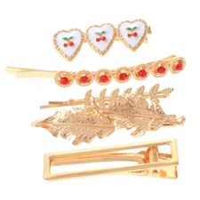 Gold Tone Assorted Metal Hair Clip HC1010-GLD