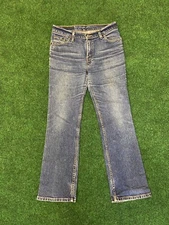 Vintage Levi's Jeans 11 S Womens Made in USA Blue 517 Bootcut Dark Wash 90s