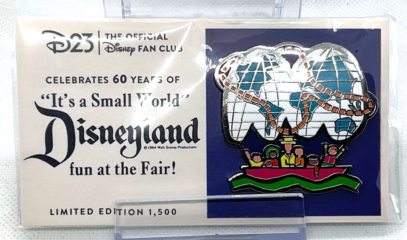Disney D23 Exclusive It's a Small World 60th Anniversary Pin LE 1500