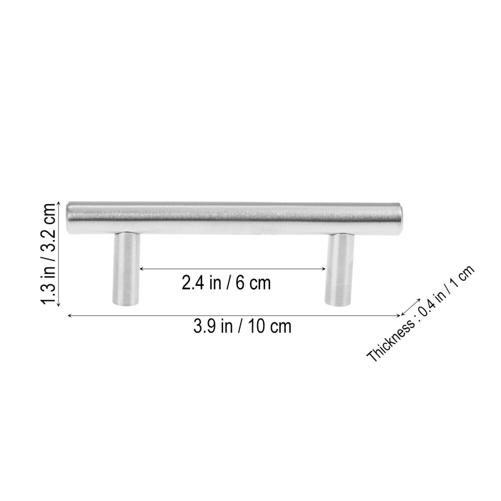 10 PCS T Bar Pulls Kitchen Handles Stainless Steel
