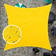 ColourTree Yellow Rectangle Waterproof Sun Shade Sail Canopy Fabric Outdoor 