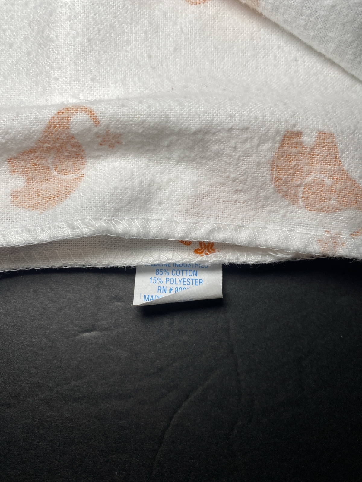 3 Medline Vintage Hospital Baby Blanket Elephant White Orange Receiving