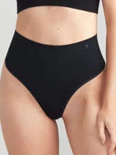 Yummie Liliana Comfortably Curved Black Thong L124006 Women’s Size S/M