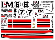 6 Mark Donohue L M Porsche 917 1/64th HO Scale Slot Car Waterslide Decals
