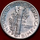 Uncirculated 1936-D Denver Mint Silver Mercury Dime — photo 2