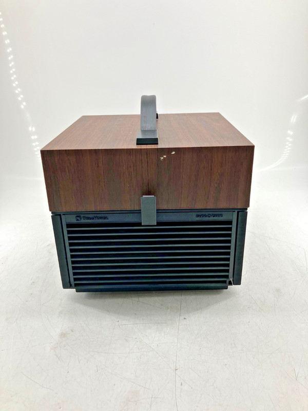 Bell & Howell Vintage Slide Cube Projector Auto Focus W/ Woodgrain Untested