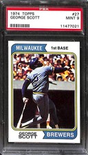 1974 Topps #27 GEORGE SCOTT PSA 9 Mint 11477021 