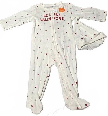 Carter's Little Valentine Baby Footed Pajamas 9M