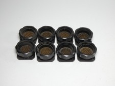  Lot of 8 Socapex 37-Pins Circular Panel Mount Plug Connector Black