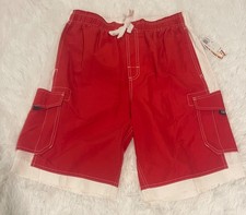 U.S Apparel Red board shorts swim trunks swimsuit size M