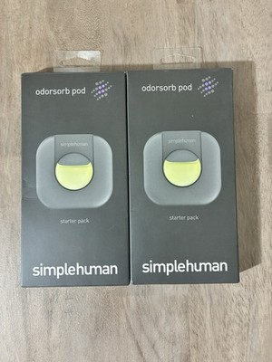 (2) Simplehuman Odorsorb Pod Starter Packs Trash Can Deodorizers / New