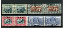South West Africa #B5-B8 (S984) Comp 1938 Pairs O/P Semi-Postal, MNH, CV$109.00