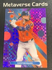2025 Topps Finest Christian Walker Common Purple Checkerboard Refractor /150