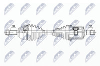 NTY Antriebswelle Gelenkwelle Vorne Links NPW-BM-143