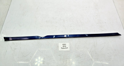   12-20 OEM Tesla Model S Left Driver Rocker Panel Scuff Plate Molding Blue PPSB
