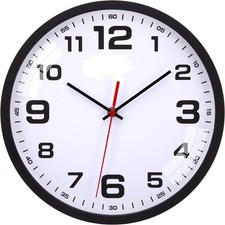 Wanduhr Ohne TickgeräUsche Lautlos Modern 30cm Quarz Groß Batterie Betriebene...