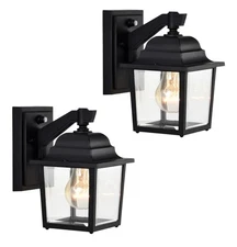 2Pack Dusk to Dawn Outdoor Wall Lights Black Weatherproof Exterior Light Fixture