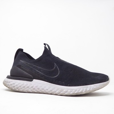Nike Mens Epic Phantom React Flyknit Black Running Shoes Slip On Size 15