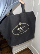 Prada Canvas Two Way Tote