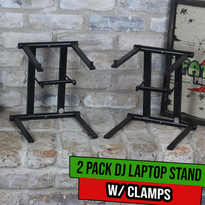 (2-PACK) Portable DJ Laptop Stand, PC Stage Gear Digital Mixer Controller Office