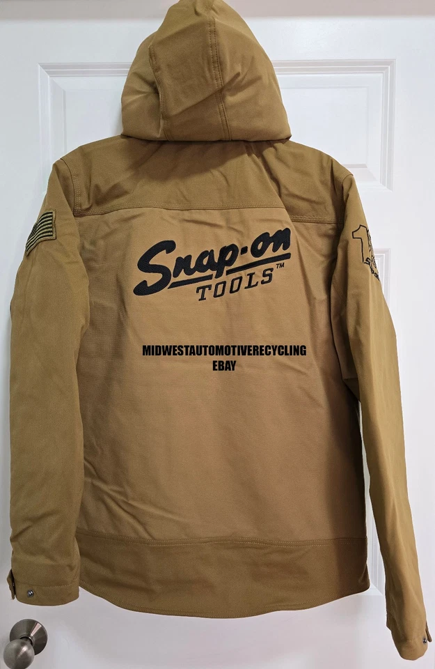 SNAP ON TOOLS 2025 RA HOODED JACKET INSULATED WINTER COAT ZIP UP GOLD TAN NEW - Image 3 of 4