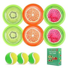 Toss and Catch Ball Game Set - Fruit Design Catch Game for Kids Multicolored