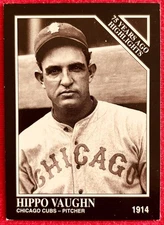 Hippo Vaughn Chicago Cubs 1992 TSN Conlon Collection National NSCC promo card