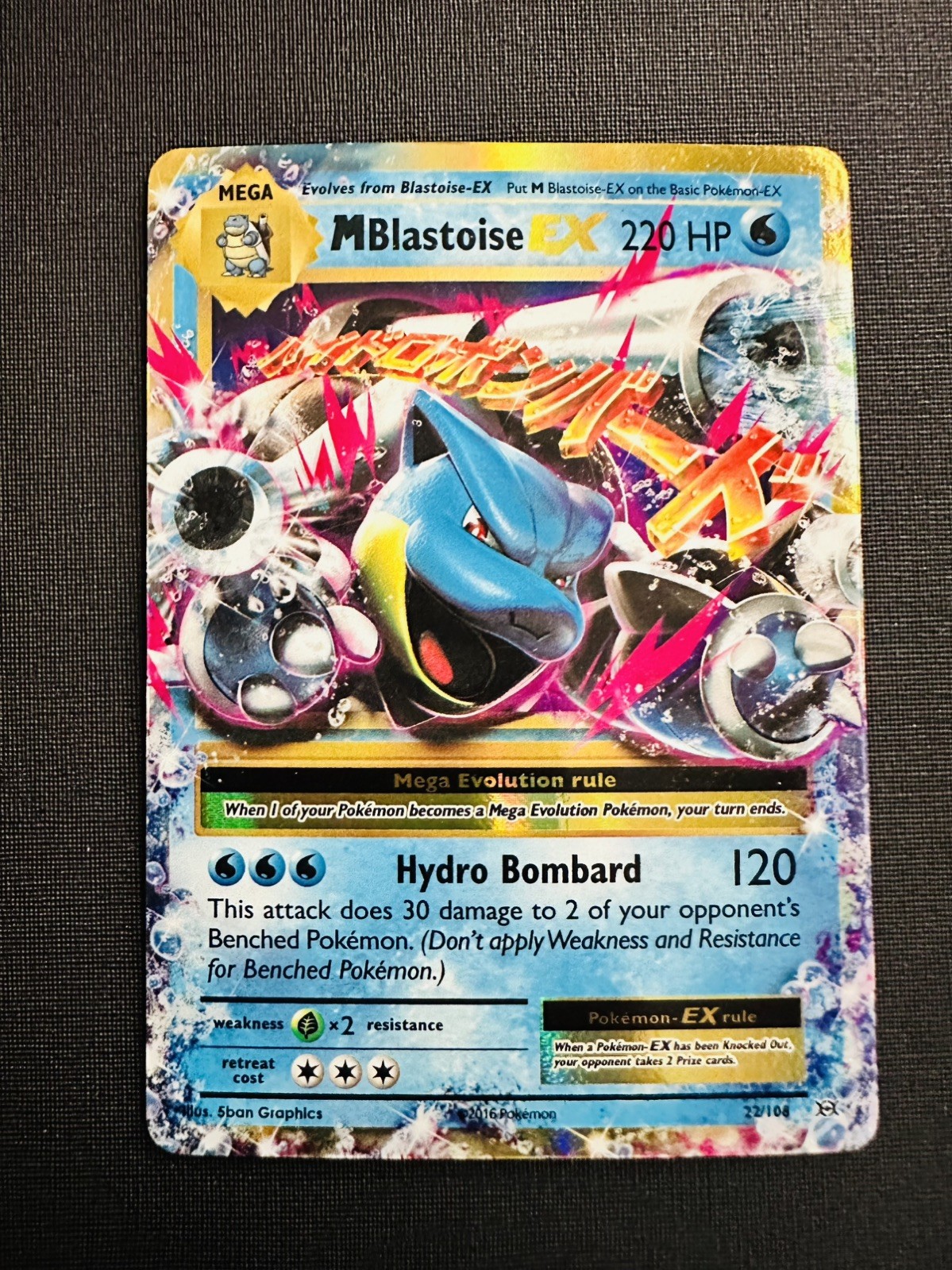 MEGA M Blastoise EX 18/83 Generations Holo Rare Pokémon Card