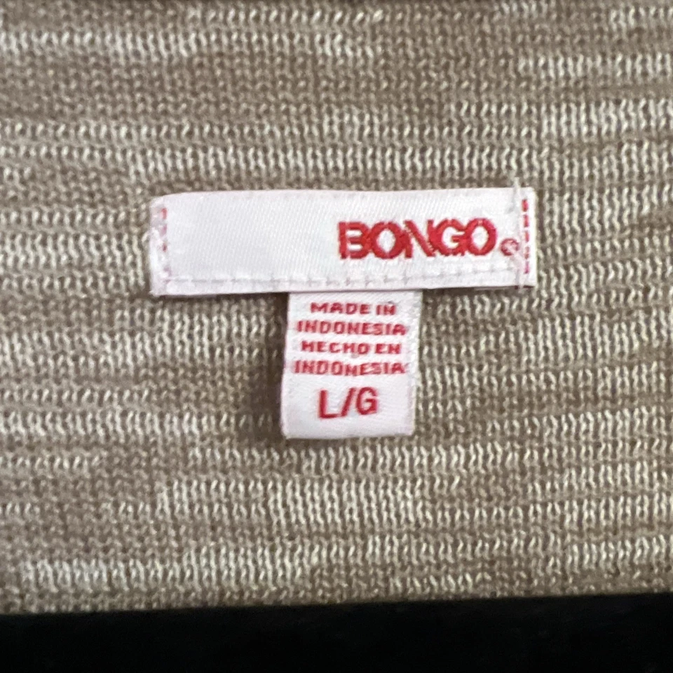 Bongo Suéter Capa Mujer Grande Marrón Rosa Rayas Cuadrado De Colección Años 90 Boho Playa Foto 3 de 4