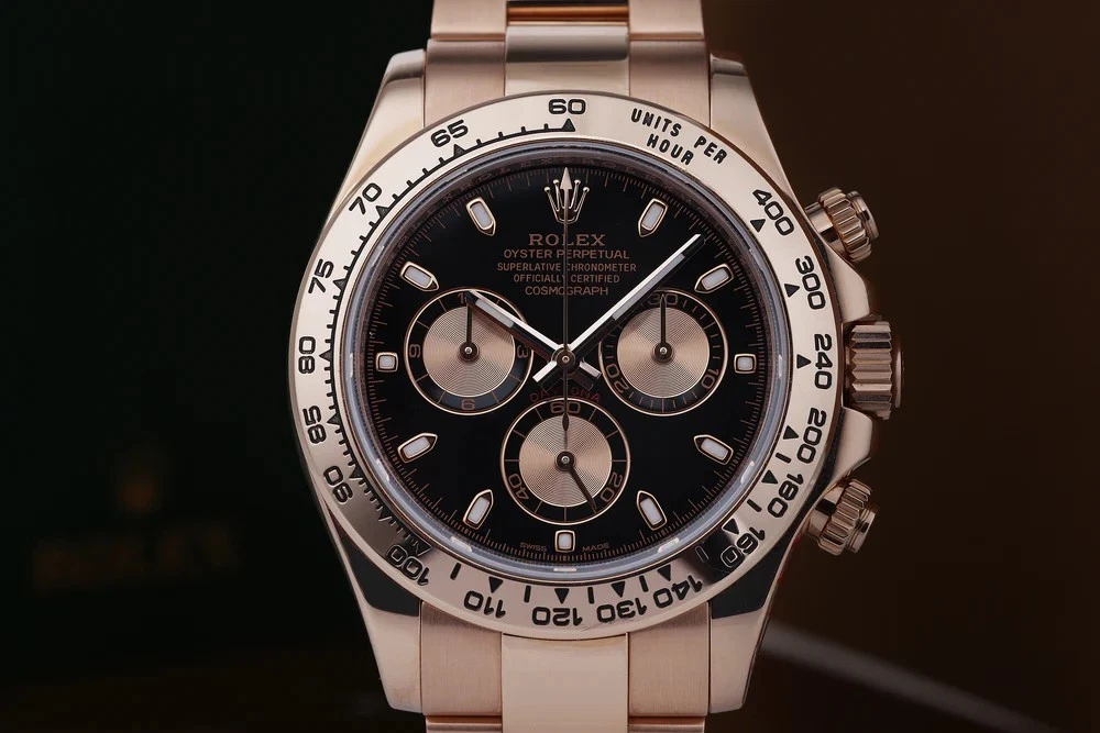 Rolex Daytona Chronograph 40mm Black Dial 18K Rose Gold 116505