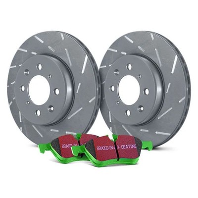 For Mitsubishi Lancer 09-15 Brake Kit EBC Stage 2 Sport Slotted Front Brake Kit