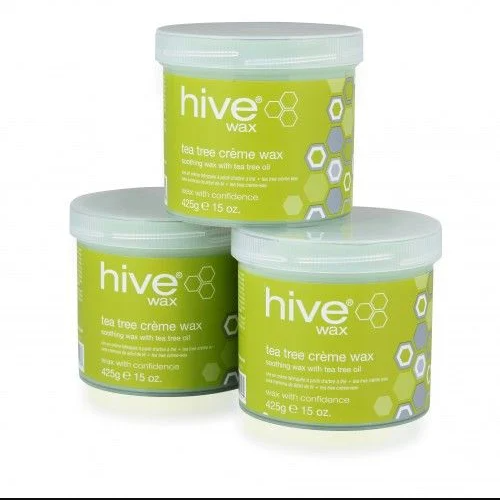 Hive 425g Tea Tree Creme Wax Pack of 3