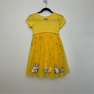 Hanna Andersson size 10 yellow tulle dress Easter