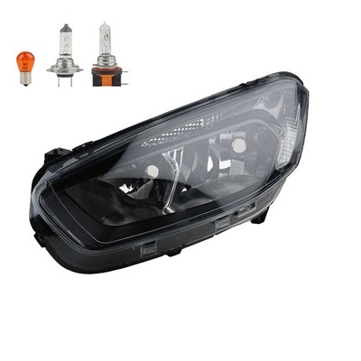 Scheinwerfer Links + Leuchtmittel passend für Ford Transit Courier schwarz LED