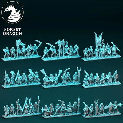 Forest Dragon - Chivalric Knights Peasants (10mm Epic Scale Fantasy Miniatures)