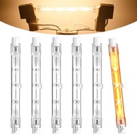 Scnnc Halogenlampe R7S 118MM 120W Halogenstab 230V 2250LM Dimmbar Warmweiß
