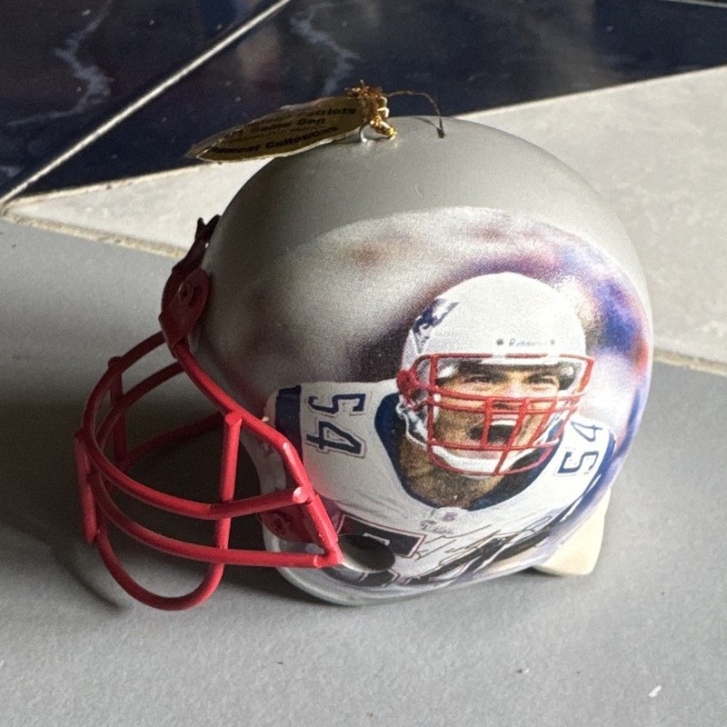 New England Patriots Porcelain Mini Helmet Hanging Ornament NFL Game Day