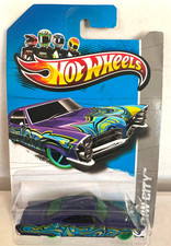 Hot Wheels 65 PONTIAC BONNEVILLE Graffiti Rides - PURPLE, Green Wheels 2013 #35