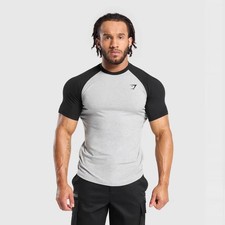 Gymshark Men's Fitted Short Sleeved T-shirt Elastic Tight Training Sports Top