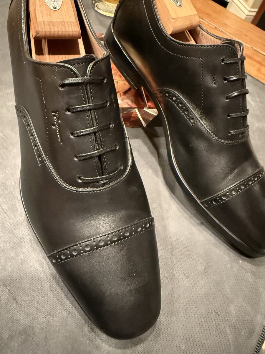 Salvatore Ferragamo Black Leather Oxford Men display picture 1