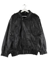Vintage 90s Leder Jacke Schwarz M Herren