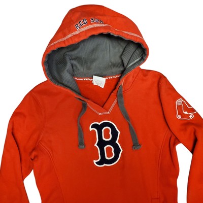 BOSTON RED SOX Sweater Womens Medium Red BIG B Logo Hoodie