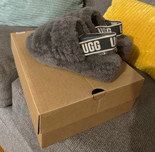 UGG Fluff Yeah Slide Women s Gray US 5 EU 36 Shearling Fur Cushioned 1095119