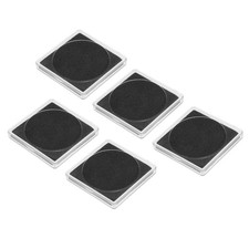 5Pcs Square Coin Holder Case, Coin Collection Case Storage Clear, 17-37mm 