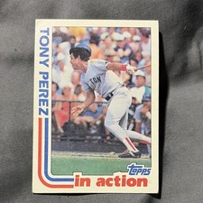 1982 Topps Tony Perez #256 In Action Base Set Boston Red Sox Baseball
