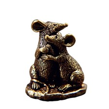 Mice Statue Animal Sculpture Home Art Decors Desktop Ornament Housewarming Gift